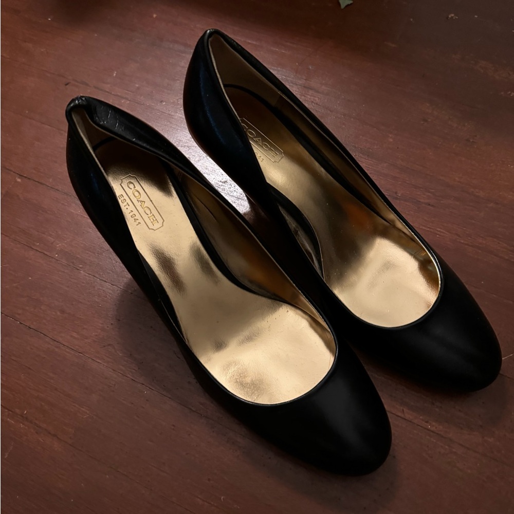 Coach Black Heels Elegant Stiletto Pumps